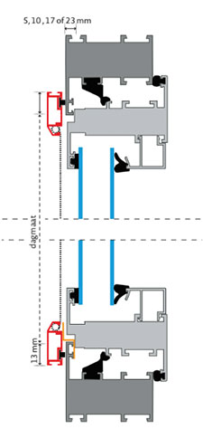 Klemhor aluminium hoogte inmeten